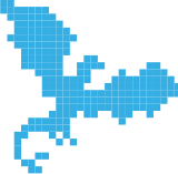 Dragon mark — blue